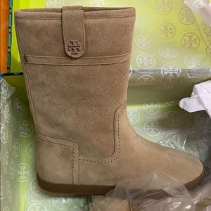 Tory Burch shearling 7 boots suede NWT